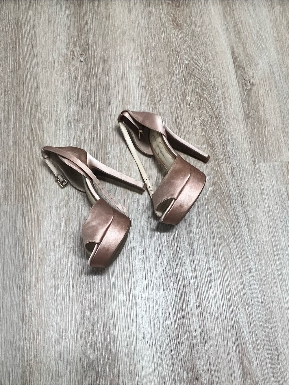 Jessica Simpson Rose Gold Platform Stiletto Sandals